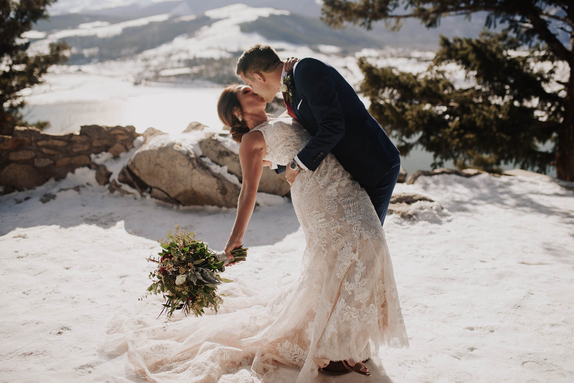 silverthorne colorado winter mountain wedding