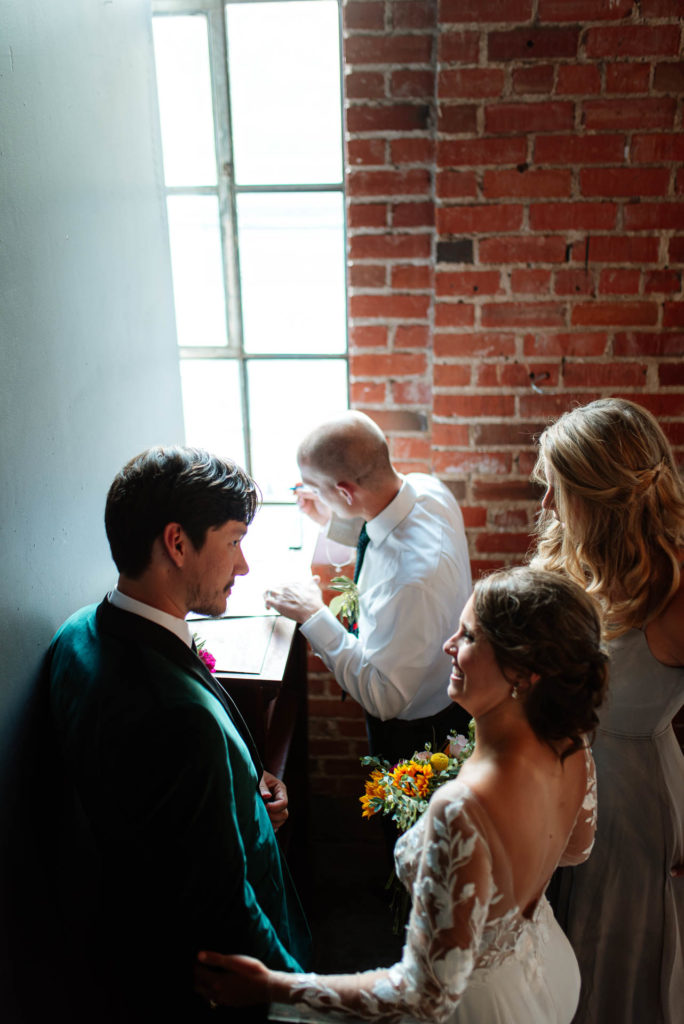 Everyday Joes Fort Collins Colorado Wedding Coffeehouse Autumn Fall Boho Bride