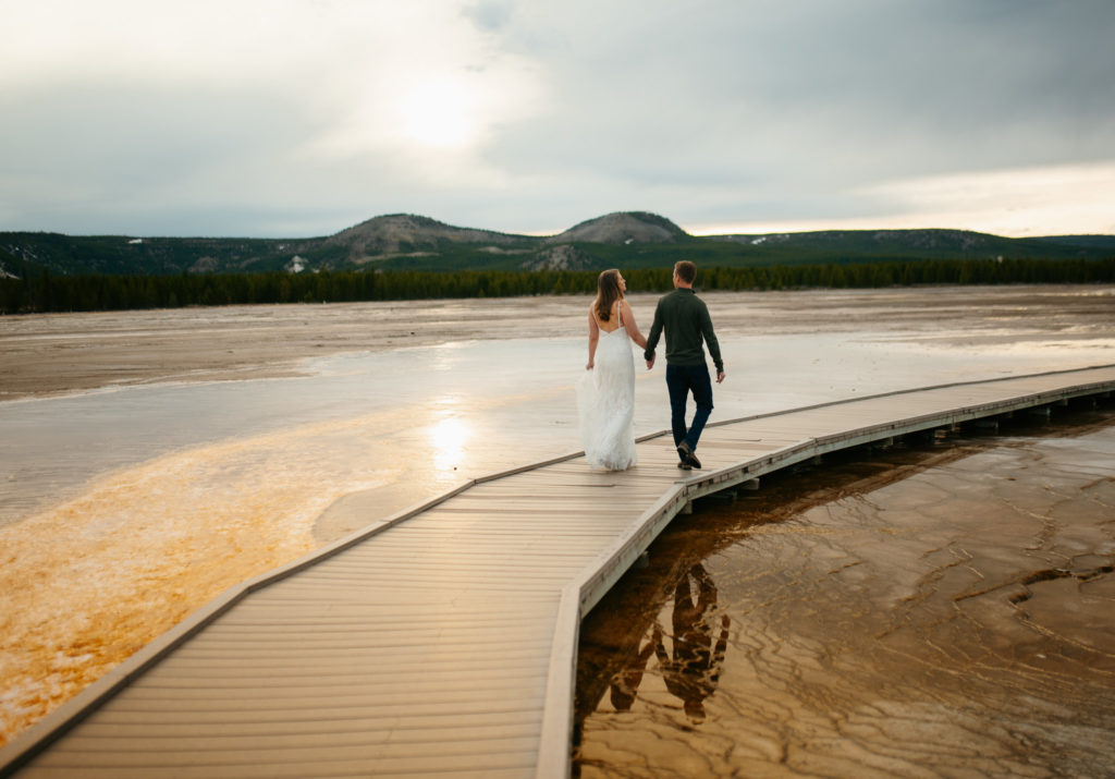 Yellowstone National Park, Wyoming Engagement Adventure Session Couple Wild