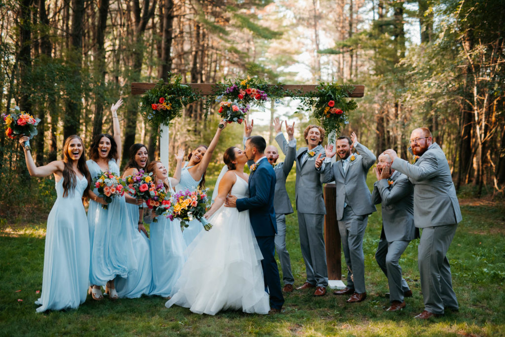 Chicago wedding photographer whispering woods illinois