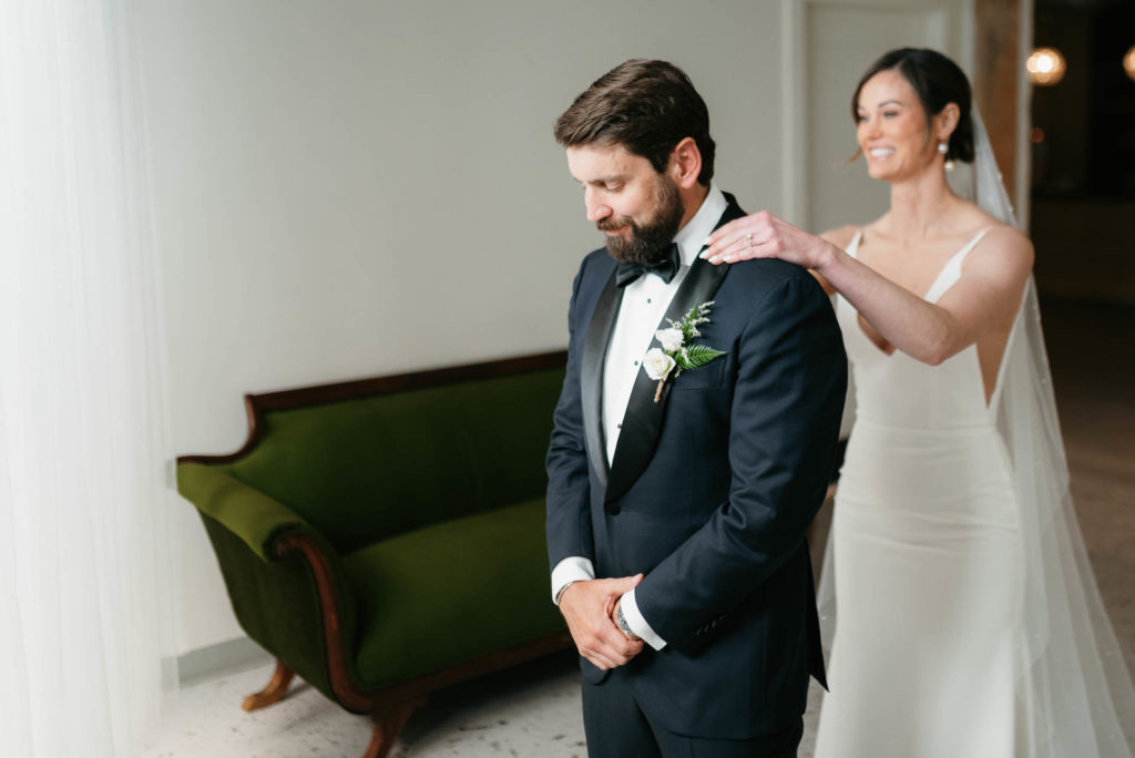 Sweet Justice Photography serves Dever area couples with timeless images of their wedding day, including the first look