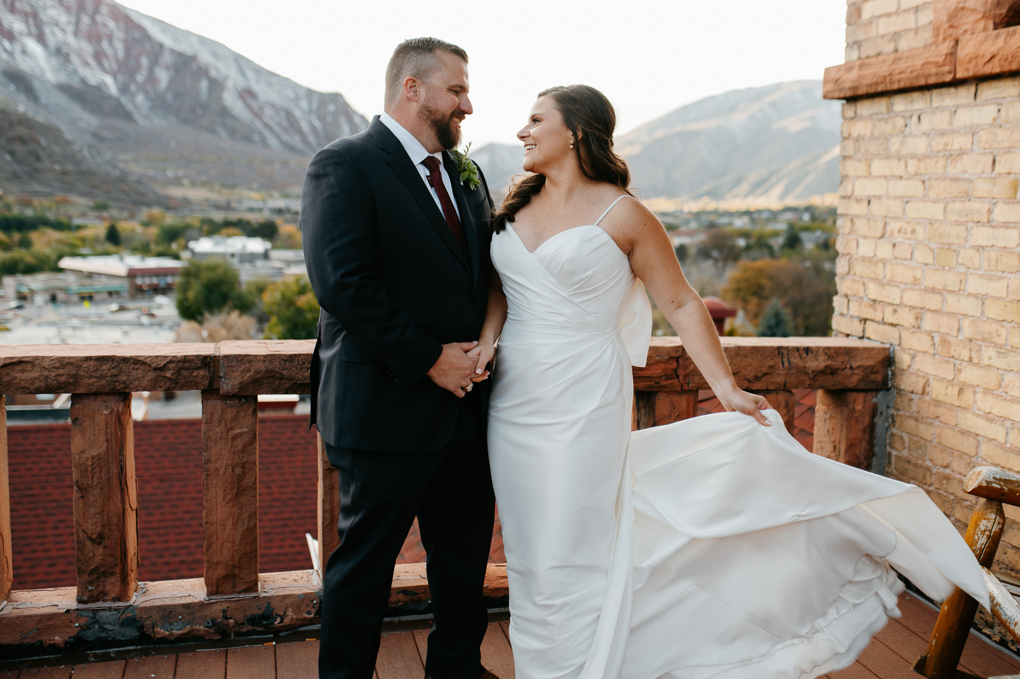 couple photographed at Hotel Colorado Glenwood Springs denver wedding photographer autumn mountains vail idaho springs winter park aspen