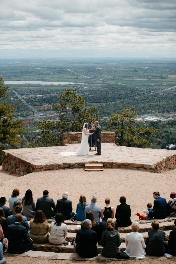 Colorado wedding photographer sunrise amphitheater Boulder Chautauqua